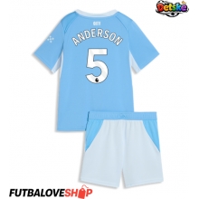 Dres Manchester City Elliot Anderson #5 Domáci pre deti 2026-27 Krátky Rukáv (+ trenírky)